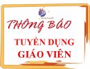 TUYỂN DỤNG GIÁO VIÊN TIN HỌC TUYỂN DỤNG GIÁO VIÊN TIN HỌC