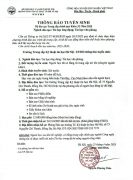 TUYỂN SINH TRUNG CẤP CHÍNH QUY – KHÓA 32 (2025)