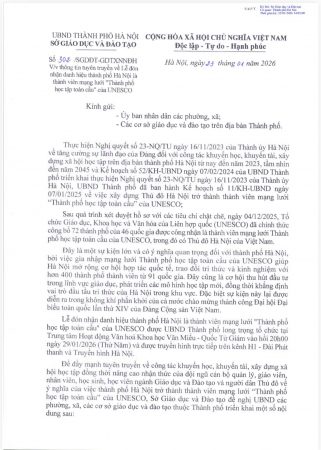 THÔNG TIN TUYÊN TRUYỀN VỀ LỄ ĐÓN NHẬN DANH HIỆU THÀNH PHỐ HÀ NỘI LÀ THÀNH VIÊN MẠNG LƯỚI “THÀNH PHỐ HỌC TẬP TOÀN CẦU” CỦA UNESCO THÔNG TIN TUYÊN TRUYỀN VỀ LỄ ĐÓN NHẬN DANH HIỆU THÀNH PHỐ HÀ NỘI LÀ THÀNH VIÊN MẠNG LƯỚI “THÀNH PHỐ HỌC TẬP TOÀN CẦU” CỦA UNESCO